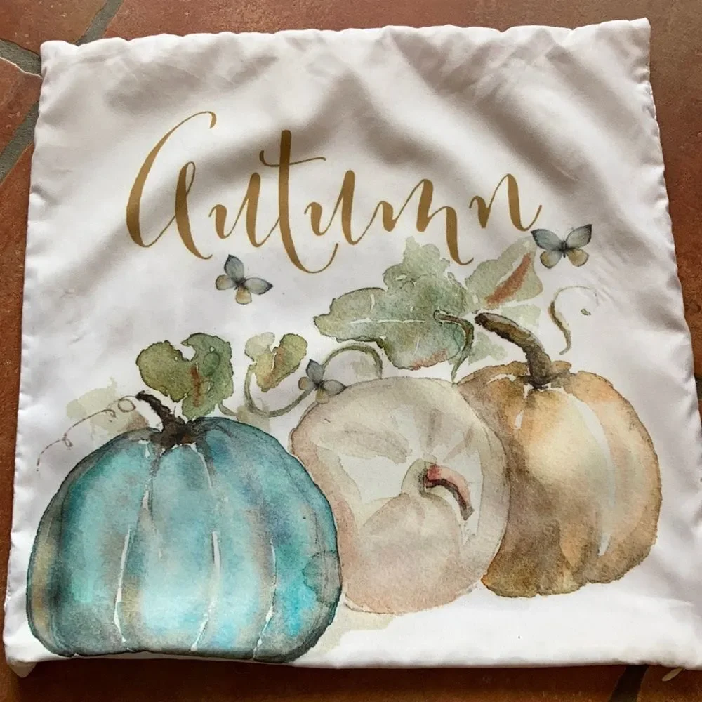 Fall decor hand painted pillow cover